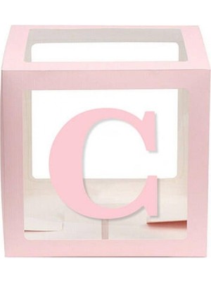 Kidspartim Şeffaf Kutu Harf Pembe C