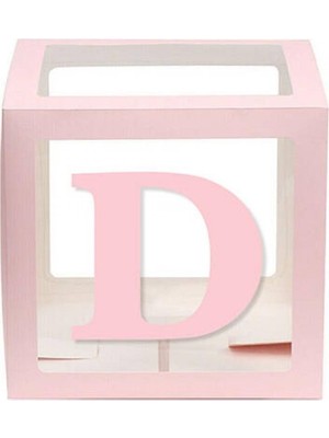 Kidspartim Şeffaf Kutu Harf Pembe D
