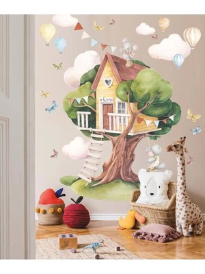 Kt Grup Ağaç Ev Fairy House Özel Tasarım Duvar Sticker