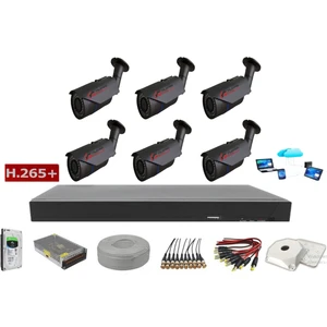 6'lı 5mp Lens Ahd Full Paket Güvenlik Kamerası