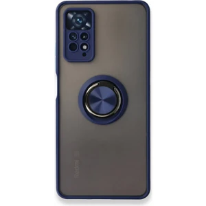 Xiaomi Redmi Note 11 Pro Kılıf Standlı Yüzüklü Buzlu Tasarım Arka Kapak