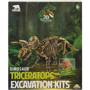 3D Fosil Kazı Seti: Dinozor Triceratops