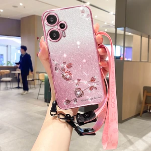 Lr Joyful Xiaomi Poco F5 5g / Redmi Not 12 Turbo Telefon Kılıfı Glitter Rhinestone Tpu Gradyan Cep Telefonu Kapağı (Yurt Dışından)
