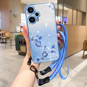 Lr Joyful Xiaomi Poco F5 5g / Redmi Not 12 Turbo Telefon Kılıfı Glitter Rhinestone Tpu Gradyan Cep Telefonu Kapağı (Yurt Dışından)