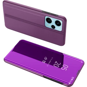 Lr Joyful Xiaomi Poco F5 5g / Redmi Not 12 Turbo Elektraplatma Telefon Kılıfı Görünüm Pencere Aynası Yüzey Deri Telefon Kapağı (Yurt Dışından)