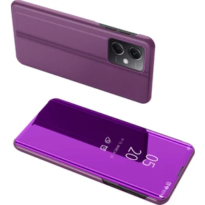 Lr Joyful Xiaomi Poco X5 Pro 5g / Redmi Note 12 Pro Speed ​​5g / Not 12 Pro 5g Pencere Pu Deri Telefon Kılıfı Elektrokaplatma Ayna Yüzey Stand Kapağı (Yurt Dışından)