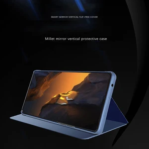 Lr Joyful Xiaomi Poco F5 5g / Redmi Not 12 Turbo Elektraplatma Telefon Kılıfı Görünüm Pencere Aynası Yüzey Deri Telefon Kapağı (Yurt Dışından)