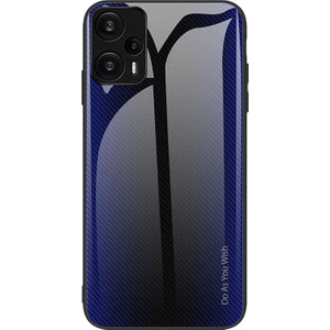 Lr Joyful Xiaomi Redmi Note 12 Turbo / Poco F5 5g Karbon Fiber Doku Kabuk Kapağı Temperli Cam Geri+Yumuşak Tpu Telefon Kılıfı (Yurt Dışından)