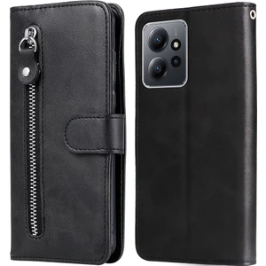 Lr Joyful Xiaomi Redmi Not 12 4g Zipper Cep Deri Kılıf Buzağı Doku Stand Cüzdan Telefon Kapağı (Yurt Dışından)