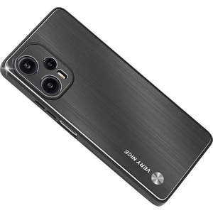 Lr Joyful Xiaomi Redmi Fırçalanmış Telefon Kapağı Not 12 Turbo / Poco F5 5g Tpu Çerçeve Alüminyum Alaşım Geri Cep Telefonu Kılıfı (Yurt Dışından)