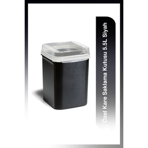 Özel Kare Saklama Kutusu 5.5l Siyah