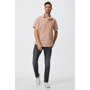 Lee Cooper Andre Erkek Dokuma Gömlek Turuncu