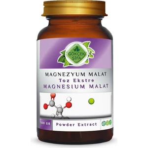 Gökçek Şifa Magnezyum Malat Toz Ekstresi (Magnesium Malate)100 gr. Cam Kavanoz
