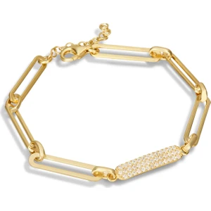 Joy of Jade Jadira Bileklik 1 Mikron 18 Ayar Altın Kaplama (925 Ayar Gümüş Üzerine), Zirkonyum