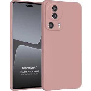 Matte Silicone Xiaomi Mi 13 Lite Kılıf Rose Gold