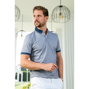 Pamuk Karışımlı Desenli Slim Fit Polo T Shirt Erkek T Shirt 646B3270