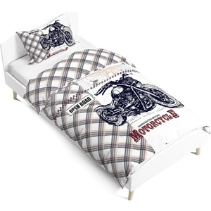 Pusula Home Motorsiklet Çift Tarafı Dijital Baskılı Tek Kişilik Nevresim Takımı | Çocuk Nevresim Takımı | Çarşafsız