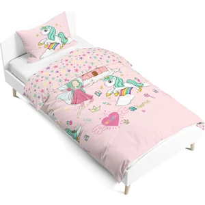 Pusula Home Unicorn Çift Tarafı Dijital Baskılı Tek Kişilik Nevresim Takımı | Çocuk Nevresim Takımı | Çarşafsız