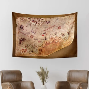 Piri Reis 1513 Dünya Haritası Duvar Örtüsü Halısı