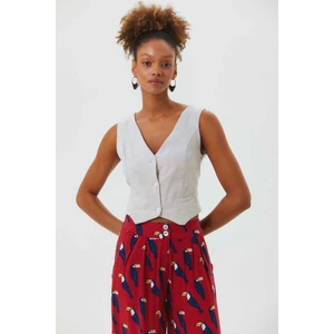 V Yaka Kolsuz Klasik Kesim Bohem Yelek