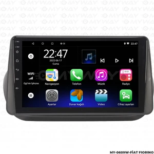 Fiat Fiorino Android 12 Kablosuz Carplay Navigasyon Multimedya Ekran Teyp - MY-0609W-FİAT Fiorino