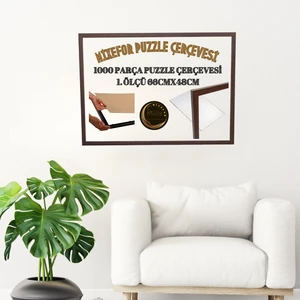 Puzzle Çerçevesi 1000 Parça Ölçü 66CM x 48CM  Ön Yüzey Kırılmaz Antireflektif Arka Yüzey Ahşap Mdf