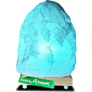 Tuzcu Ahmet Mavi Işıklı Doğal Tuz Lambası Açma Kapama Kablosu Ile Birlikte