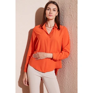 Regular Fit Arkası Uzun Yazlık Gömlek Bayan Gömlek 611BG9741