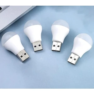 4 Adet Ampul Tasarımlı Taşınabilir Mini USB LED Işık Lamba Gece Lambası Tüm USB Girişleriyle Uyumlu
