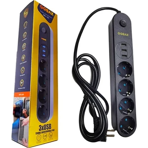 3 x USB 2 Metre Elektronik Termal Akım Korumalı Uzatma Kablosu MG-101