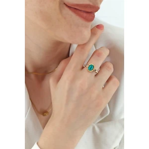 ÇLK Accessories Ayarlanabilir Firuze Taş Yüzük TRYÜZÜK1273