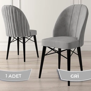 Jena Serisi 1 Adet Mutfak Sandalyesi 1.sınıf Babyface Ithal Kumaş Siyah Gürgen Ayak