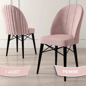 Jena Serisi 1 Adet Mutfak Sandalyesi 1.sınıf Babyface Ithal Kumaş Siyah Gürgen Ayak