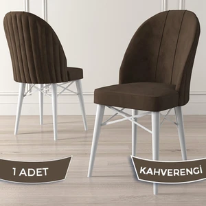 Jena Serisi 1 Adet Mutfak Sandalyesi 1.sınıf Babyface Ithal Kumaş Beyaz Gürgen Ayak