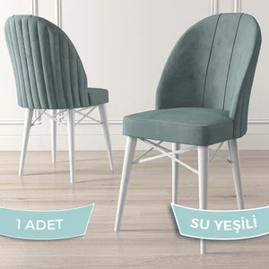 Jena Serisi 1 Adet Mutfak Sandalyesi 1.sınıf Babyface Ithal Kumaş Beyaz Gürgen Ayak