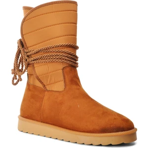 K706 Taba Süet Içi Polarlı Kadın Bot