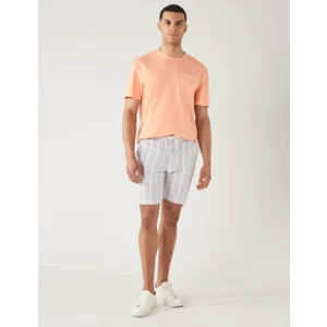 Marks & Spencer Regular Fit Çizgili Keten Şort
