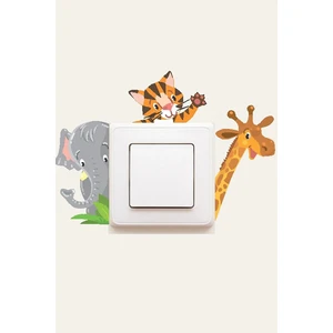 Kt Grup Sevimli Priz Sticker - Safari Hayvanları