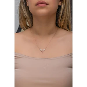 925 Ayar Gümüş Zirkon Taşlı Kanatlı Peri Kolye