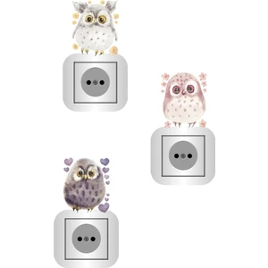 Kt Grup Sevimli Baykuşlar 3'lü Priz Sticker Seti