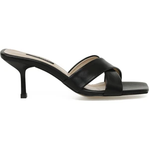 Nine West NAROT 3FX Siyah Kadın Topuklu Terlik
