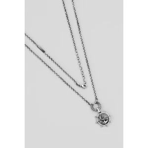 So CHIC Çapa Figürlü 65 cm Gümüş Erkek Kolye