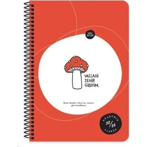 Keskin Color Hisli Şeyler 18.5 x 25 80 Yaprak Kareli Defter -Vallahi Zehir Gibiyim