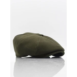 Erkek İngiliz Stili Yün Şapka Haki Kasket