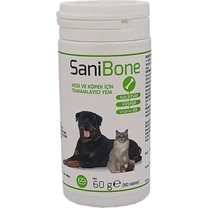 Sanibone Kedi ve Köpekler Için Kalsiyum Fosfor Desteği 50 Tablet