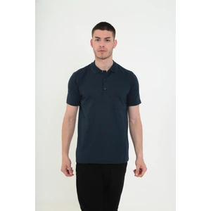 KMK Kombin  Baba Yakalı Cepli Desenli Model Klasik Kesim  T-Shirt