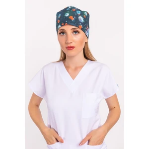 Nur Medikal Giyim Master Likra  Virüs Desenli Doktor Hemşire Hastane Cerrahi Bone