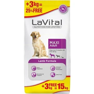 La Vital  Kuzu Etli Büyük Irk Yetiskin Köpek Mamasi 12 + 3 kg