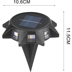 2ADET Yd-43 Dekoratif 8 Ledli Güneş Enerjili Bahçe - Merdiven Aydınlatması - Solar Duvar Apliği