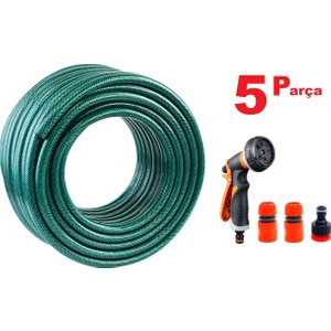 Garden NS50 Örgülü Bahçe Su Hortumu 50 mt 5 Parça 1/2